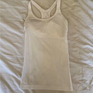 White lululemon ebb to street tank
